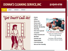 Tablet Screenshot of donnascleaningserviceinc.com